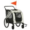 Aosom 2-in-1 Pet Bike Trailer for Small Dogs, Road-Visibility Dog Stroller Bicycle Carrier, Weather-Strong Bike Wagon Trailer Sidecar Attachment