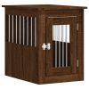 Dog Crate Furniture Brown Oak 17.7"x24.4"x23.2" Engineered Wood