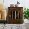 Dog Crate Furniture Brown Oak 25.4"x31.5"x28" Engineered Wood
