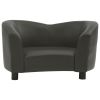 Dog Sofa Dark Gray 26.4"x16.1"x15.4" Faux Leather