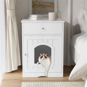 Wooden Pet House (Color: White)